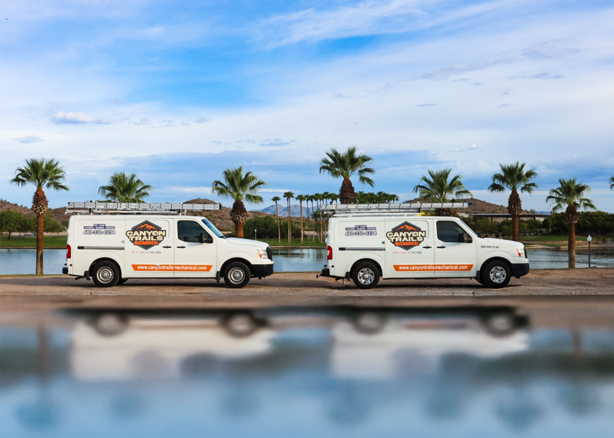 Canyon Trails Mechanical service vans in the Phoenix area